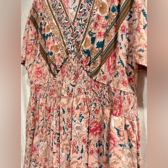 BloomChic Pink and Cream Floral Midi Dress Women’s 18-20 - Picture 4 of 4